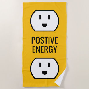 Serviette De Plage Prise murale à énergie positive drôle sourire heur