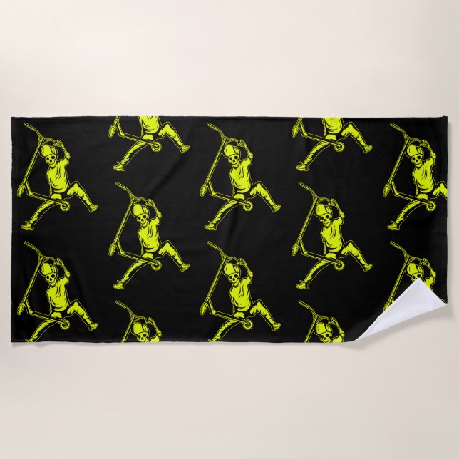 Serviette De Plage Pro Scooter Free Rider Traces (Devant)