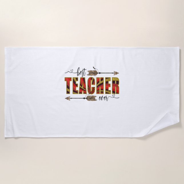Serviette De Plage Professeur Art Meilleur enseignant Evers (Devant)