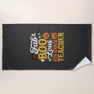 Serviette De Plage Professeur de 4e année Faboolous Halloween