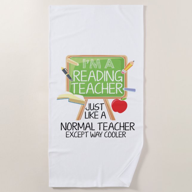 Serviette De Plage Professeur de lecture  (Devant)