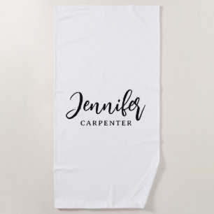 Serviette De Plage Professionnel élégant moderne minimaliste ajouter