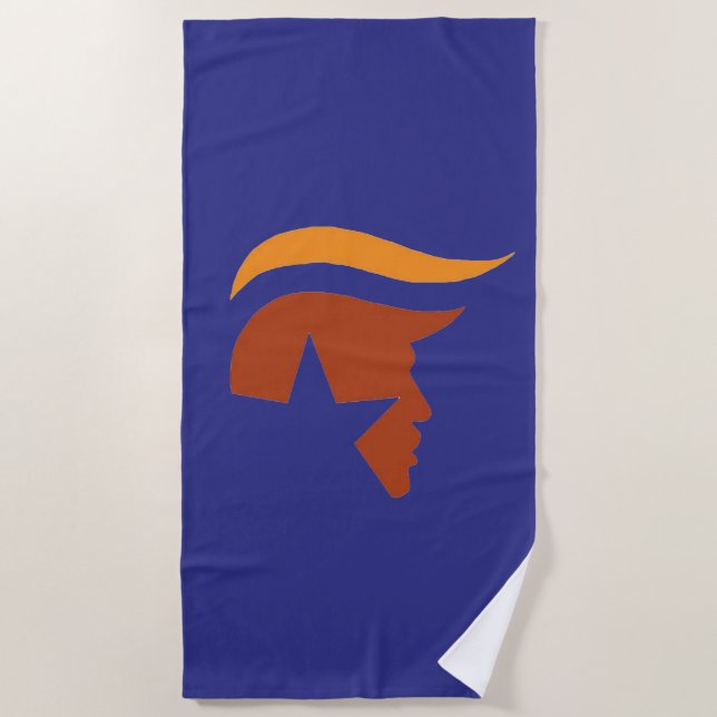 SERVIETTE DE PLAGE - PROFIL PATRIOTIQUE  (Devant)