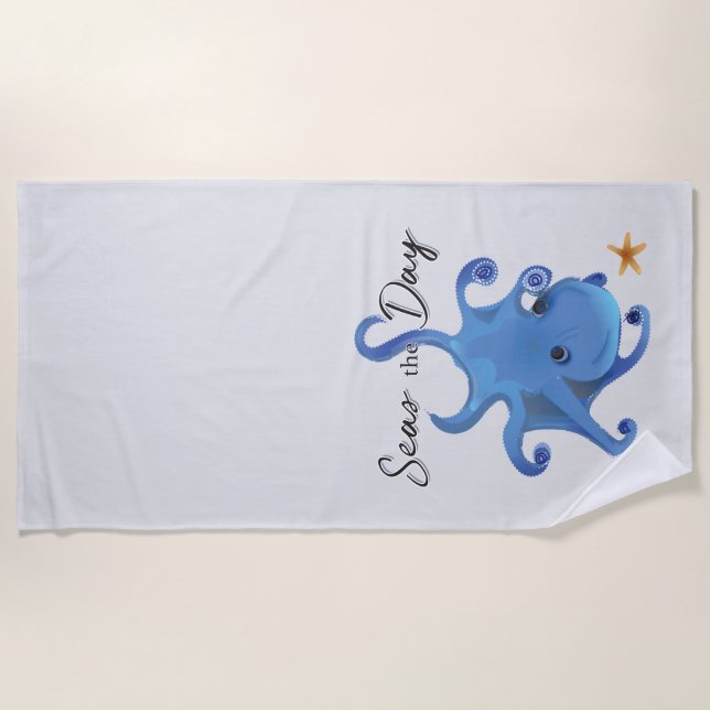 Serviette De Plage Profitez de la mer (Devant)