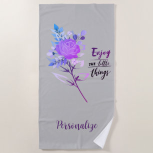 Serviette De Plage Profitez Des Petites Choses Inspirationnel Rose