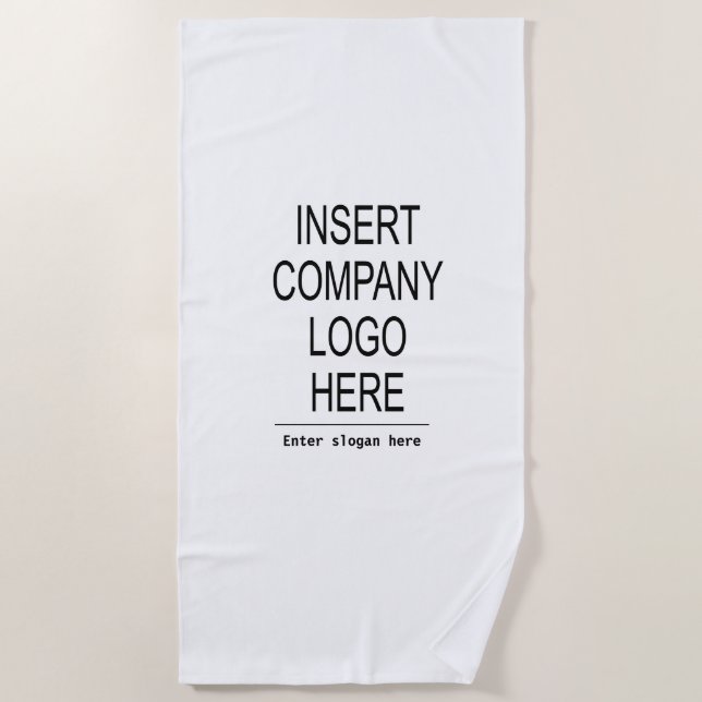 Serviette De Plage Promotion de l'entreprise sur logo personnalisé (Devant)