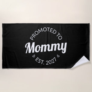 Serviette De Plage Promue Maman dès 2027 Annonce de Nouvelle Maman Je