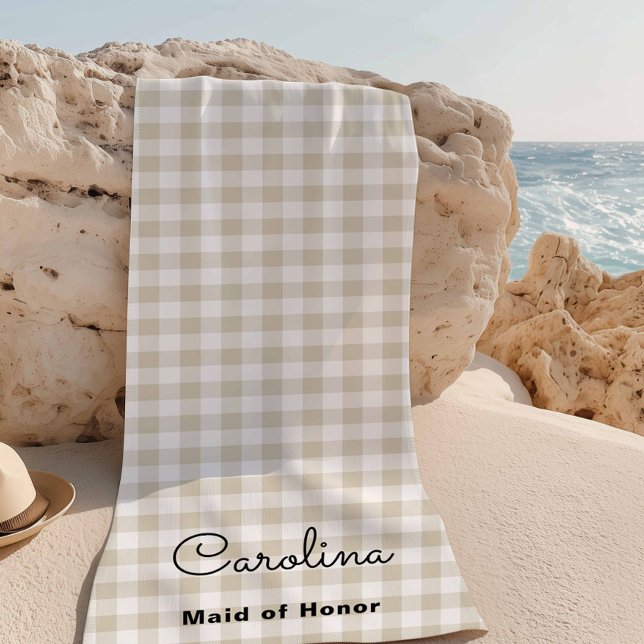 Serviette De Plage Proposition de À damiers de la servante Preppy Bei (Créateur téléchargé)