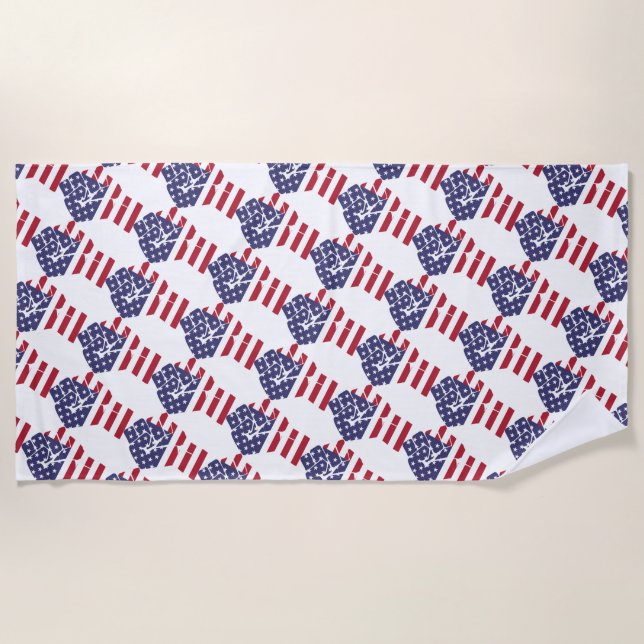Serviette De Plage puissance américaine (Devant)