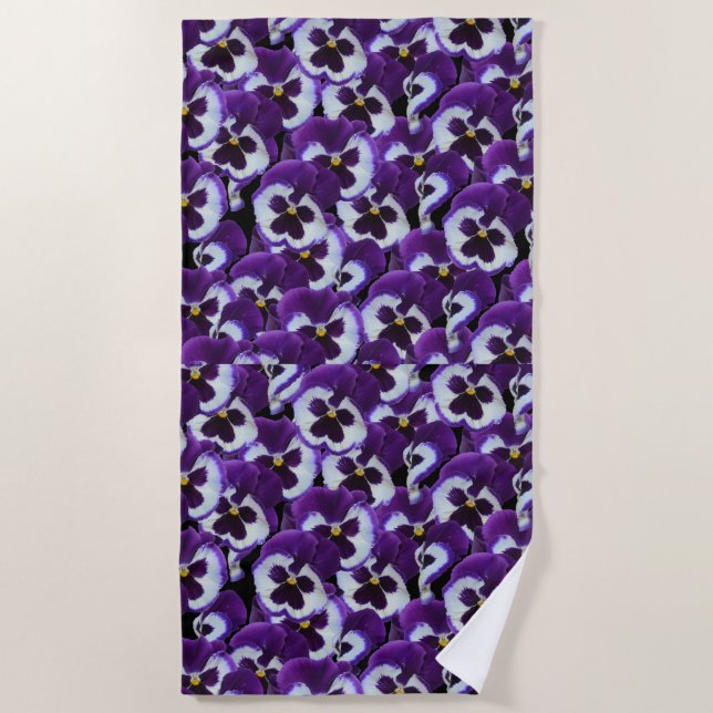 Serviette De Plage Purple Pany Bouquet (Devant)