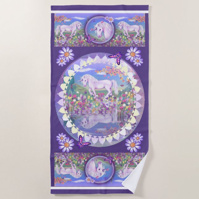 Serviette de plage Purple Paradise (Devant)