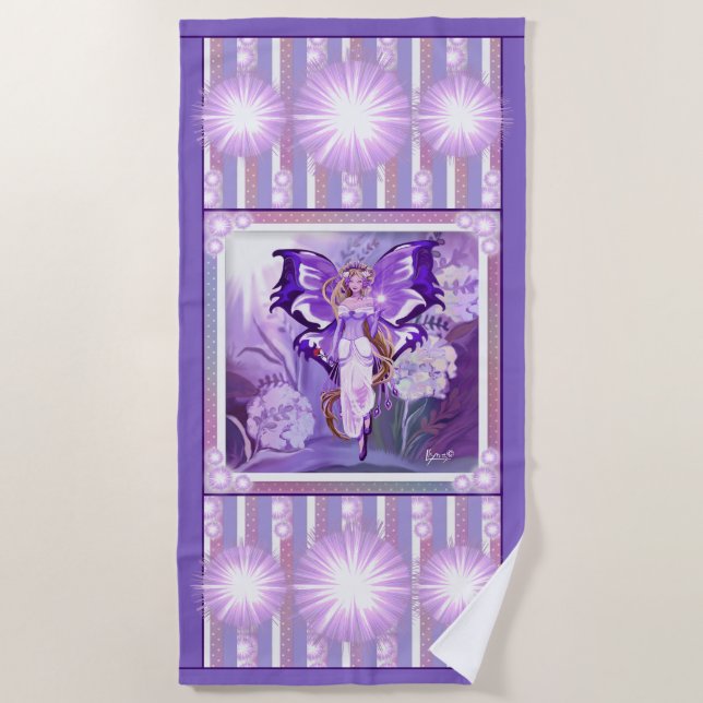 Serviette De Plage Purple Sun Fairy (Devant)