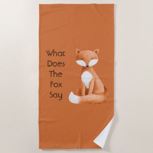 Serviette De Plage Que dit le renard ??