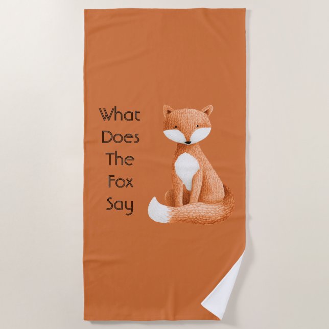 Serviette De Plage Que dit le renard ?? (Devant)