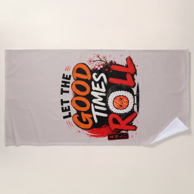 Serviette De Plage Que les bons temps roulent  (Devant)