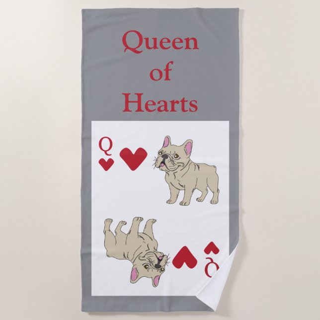 Serviette De Plage Queen of Hearts (Devant)