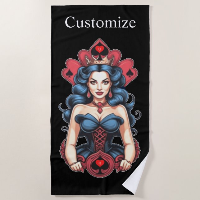 Serviette De Plage Queen of Spades Thunder_Cove (Devant)