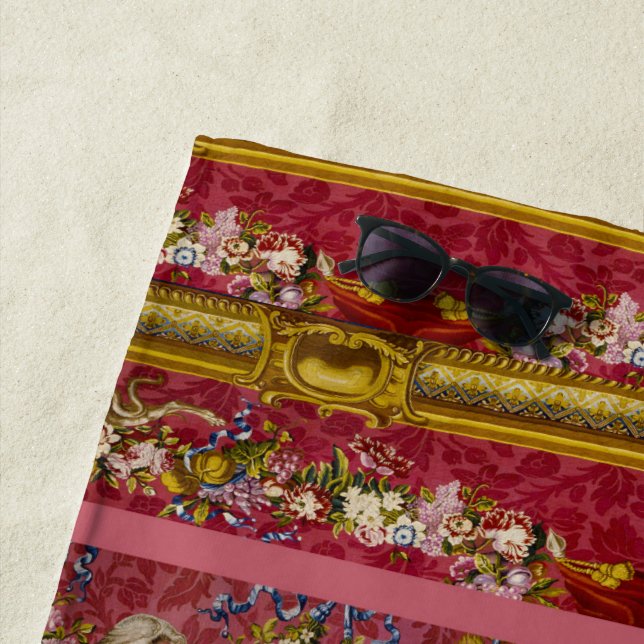 Serviette De Plage Quichotte Girl Baroque Vieux Monde (En situation)