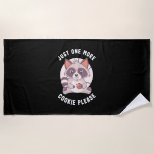 Serviette De Plage Raccoon Lover Un Cookie De Plus S'Il Vous Plaît
