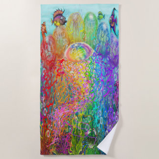 Serviette de plage Rainbow Jellyfish