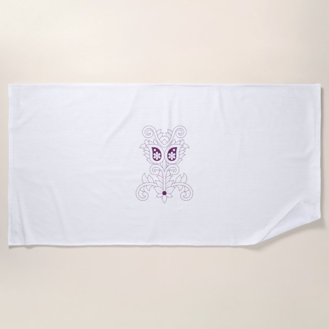 Serviette De Plage Raisin violet, Raisin, Fleur de miel (Devant)