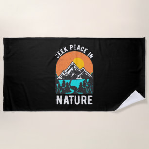 Serviette De Plage Randonnée Cherche La Paix Dans La Nature