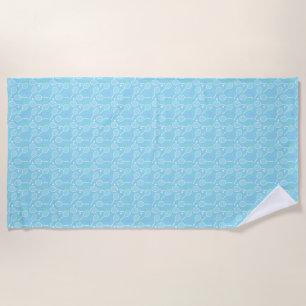 Serviette De Plage Raquette de tennis et Motif de balle de couleur Pa