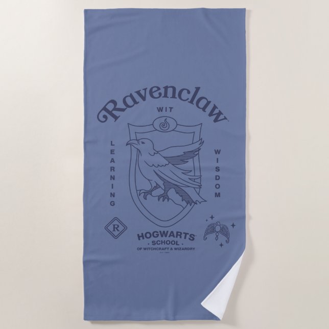 Serviette De Plage RAVENCLAW™ Wit Learning Wisdom Crest (Devant)