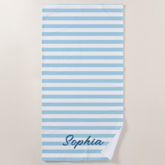 Serviette de plage rayée personnalisée, piscine no