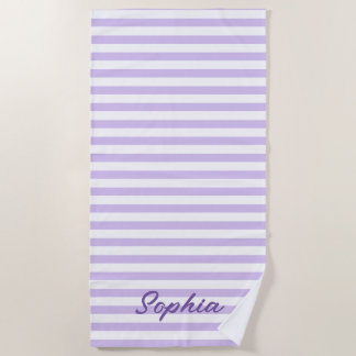 Serviette de plage rayée personnalisée, Piscine no