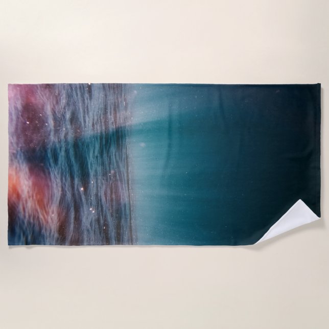 Serviette De Plage rayons du soleil sous l'eau (Devant)
