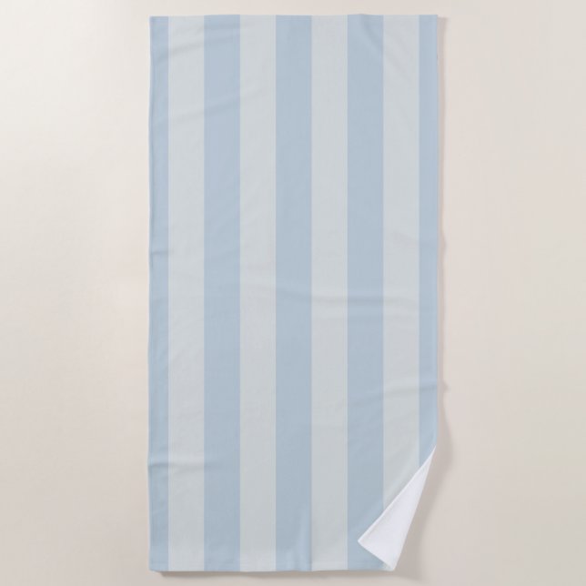 Serviette De Plage Rayures bleu clair (Devant)