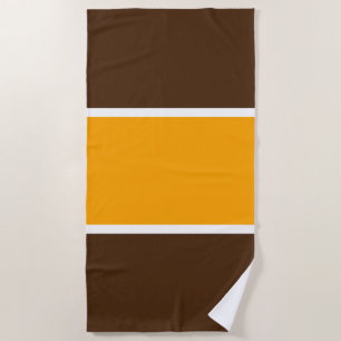 Serviette De Plage Rayures de course orange jaune doré sportives marr