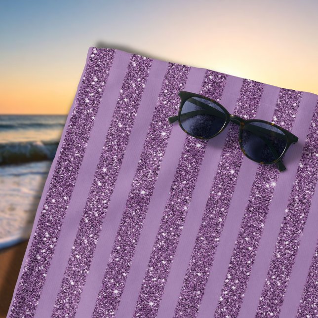 Serviette De Plage Rayures horizontales de style paillettes de mûre a (Créateur téléchargé)