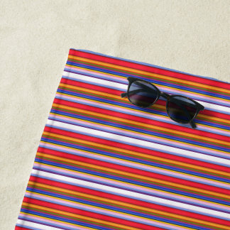 Serviette De Plage Rayures magiques colorées mignonnes