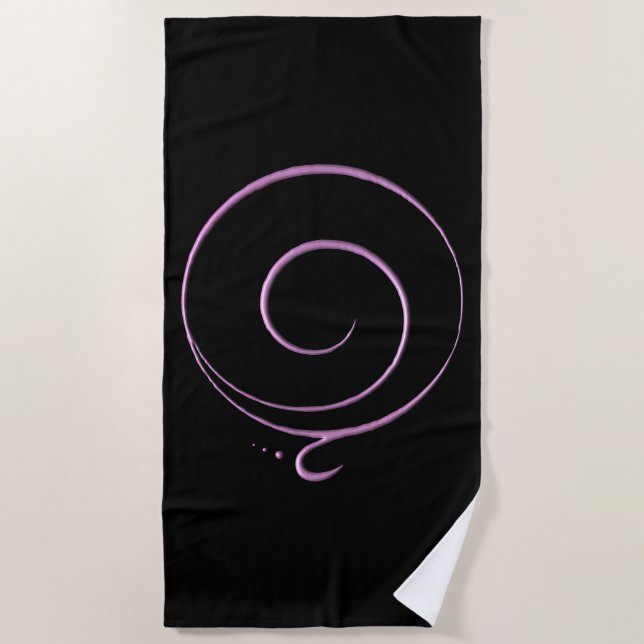 Serviette De Plage Reconnaissance rose  (Devant)