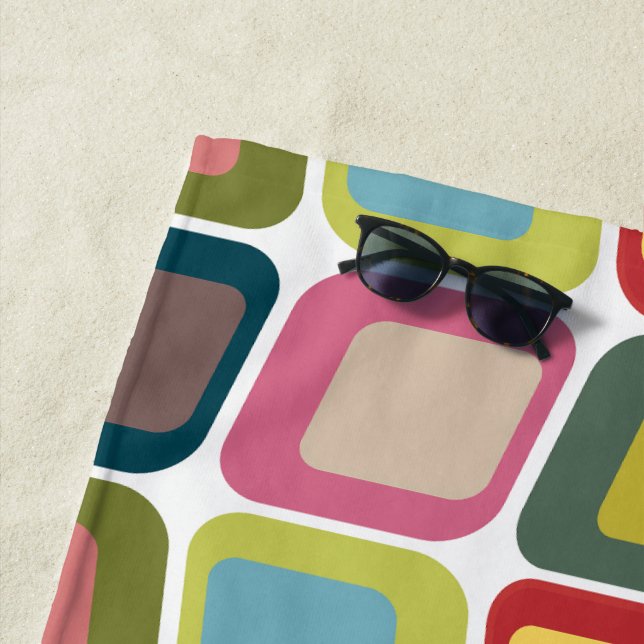 Serviette De Plage Rectangles d'inclinaison (En situation)