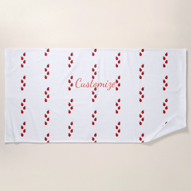 Serviette De Plage Red Ladybugs Crawling Thunder_Cove (Devant)