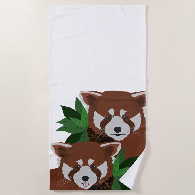 Serviette de plage Red Panda (Devant)
