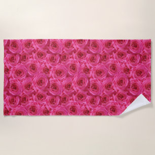 Serviette De Plage Red roses, flowers, red, love