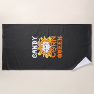Serviette De Plage Reine de maïs de bonbon Halloween Chauves-souris f