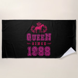Serviette De Plage Reine Licorne 1988
