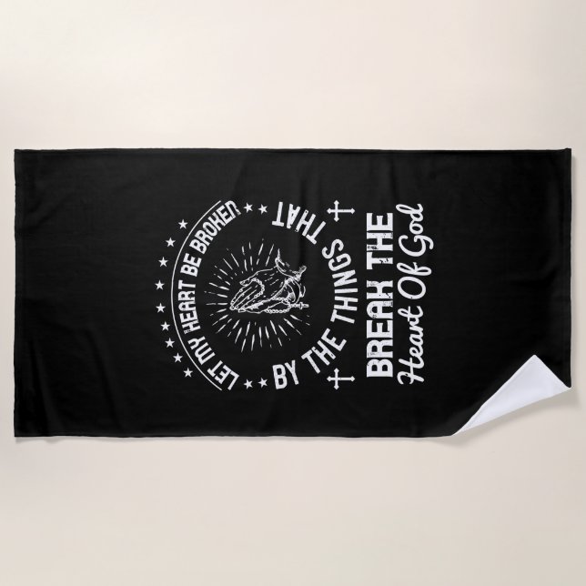 Serviette De Plage Religion - Brisez Mon Cœur (Devant)