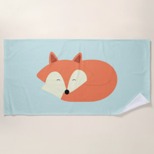 Serviette De Plage Renard rouge endormi