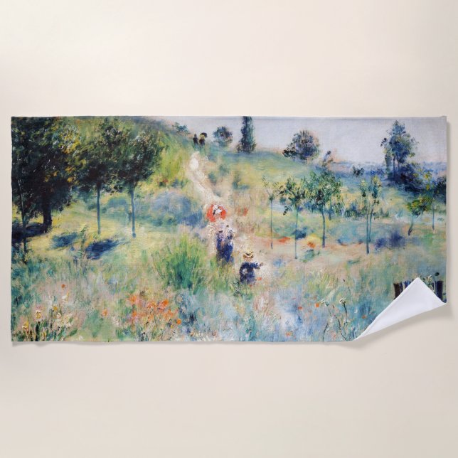 Serviette De Plage Renoir - Chemin menant à travers l'herbe haute (Devant)