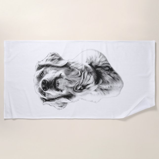 Serviette De Plage Repos ensoleillé, amusement doux (Devant)