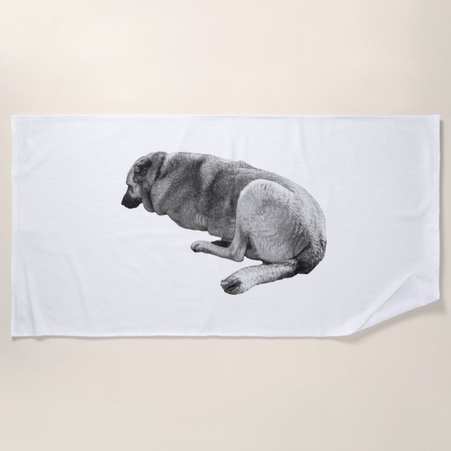 Serviette De Plage Repos partout (Devant)