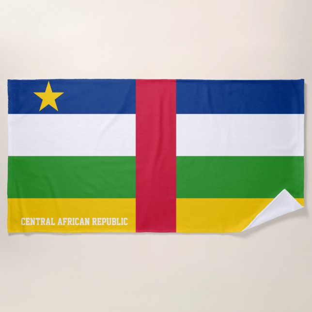 Serviette De Plage République Centrafricaine Drapeau splendide patrio (Devant)