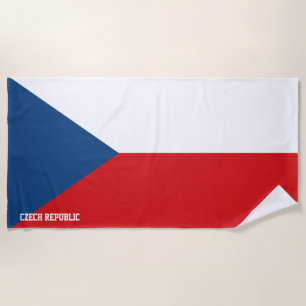 Serviette De Plage République tchèque Drapeau magnifique patriotique
