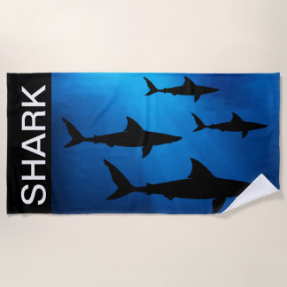 Serviette De Plage Requins frais sous-marins